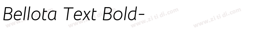 Bellota Text Bold字体转换